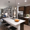 kitchen with large island and wood cabinets